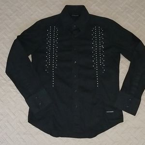 7 Diamonds Designer Long Sleeve Button Up Shirt